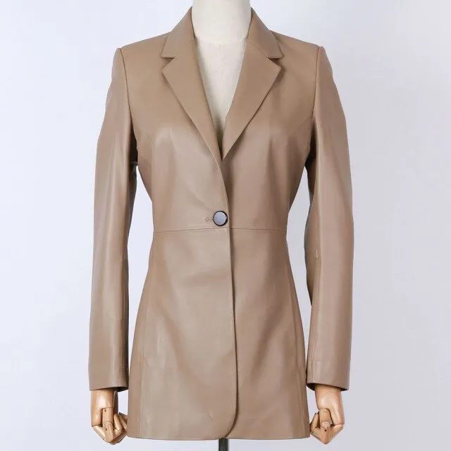 Women Snake Shiny Patent Leather Jacket