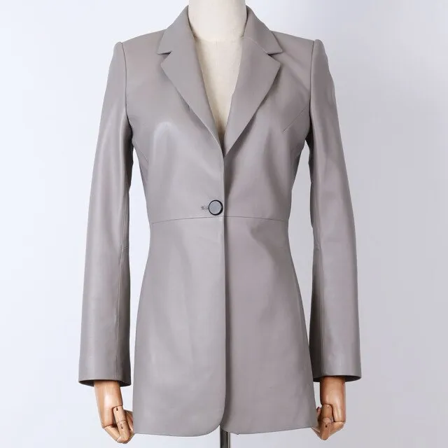 Women Snake Shiny Patent Leather Jacket