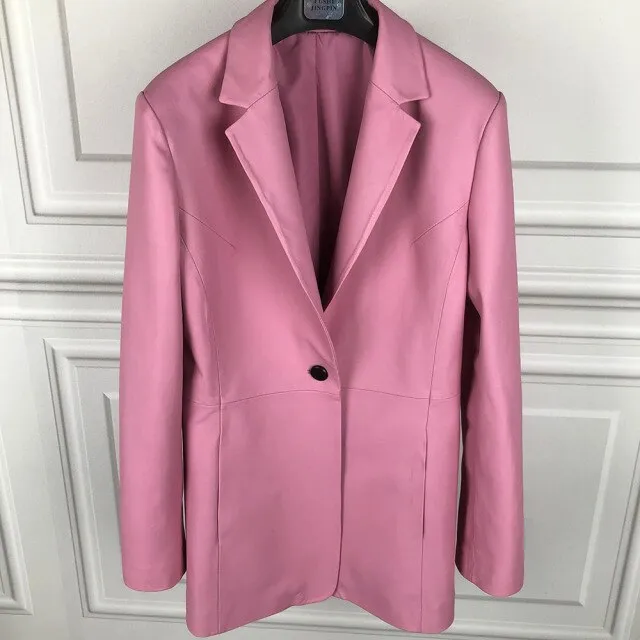 Women Snake Shiny Patent Leather Jacket