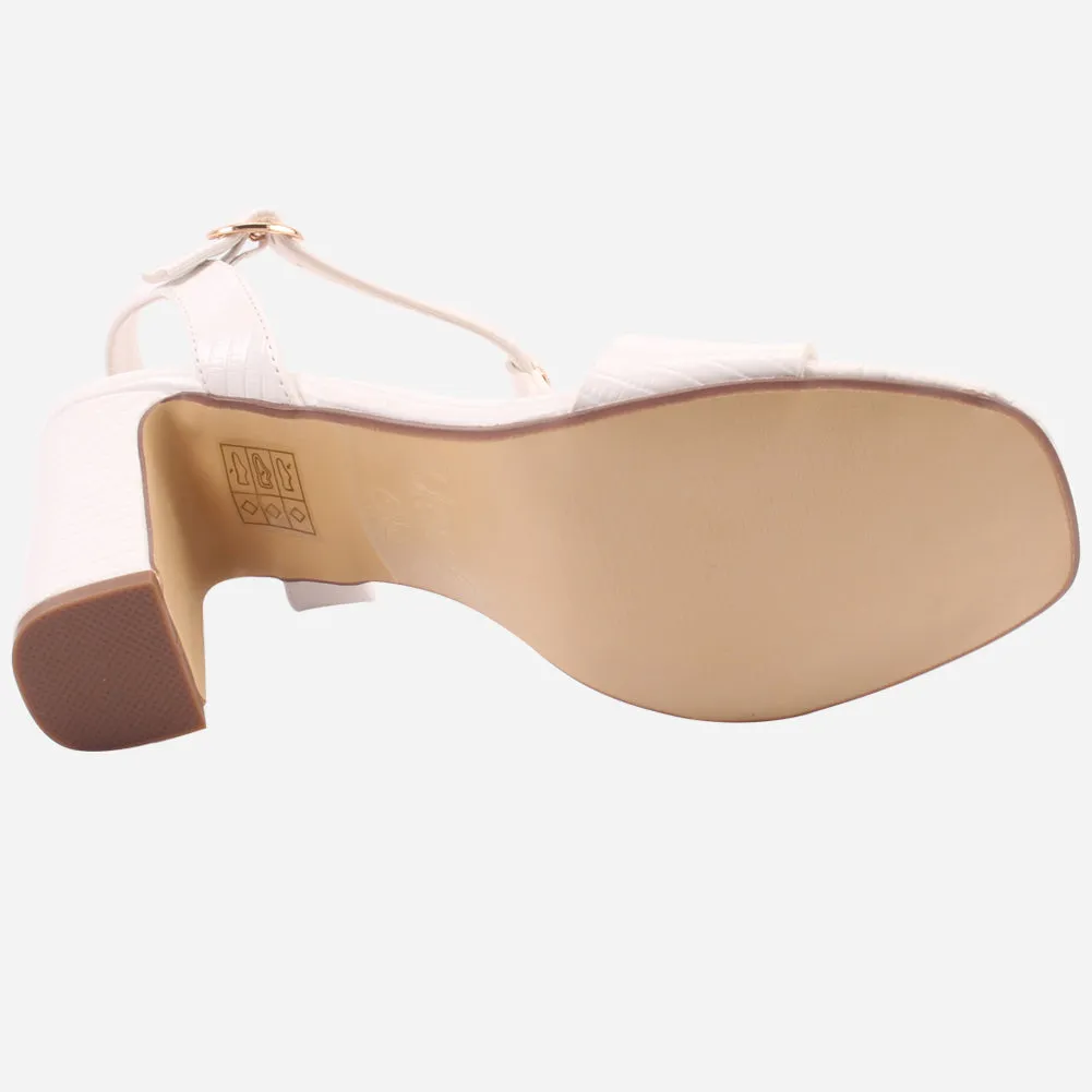 Womens "DIOAR" T-Bar Heeled Party Sandals