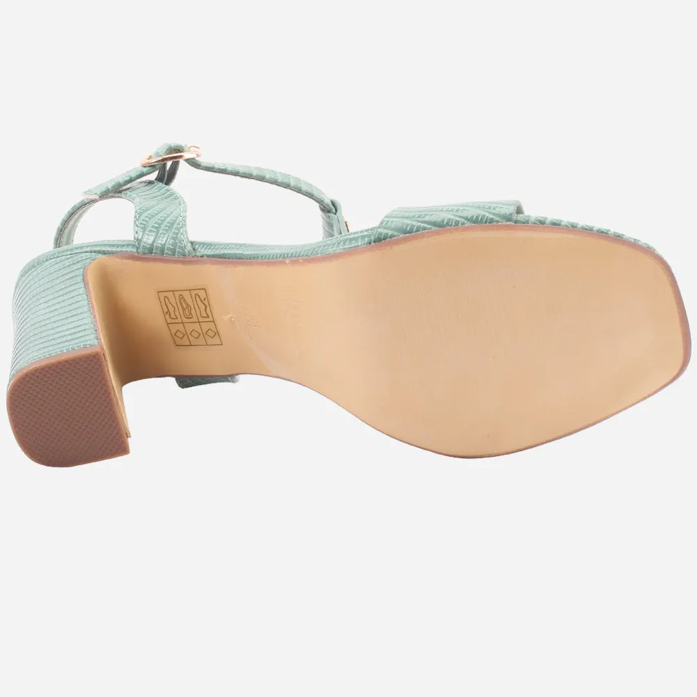Womens "DIOAR" T-Bar Heeled Party Sandals