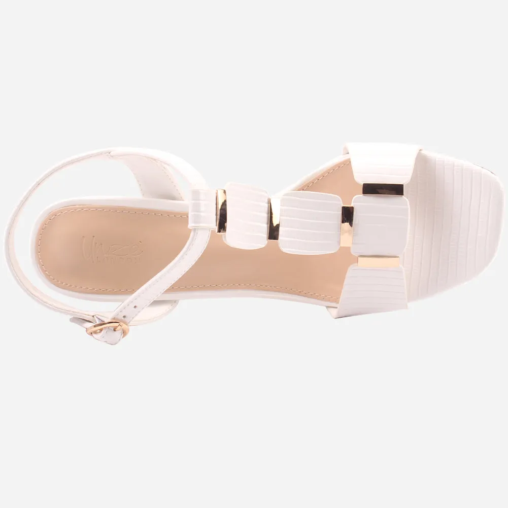 Womens "DIOAR" T-Bar Heeled Party Sandals