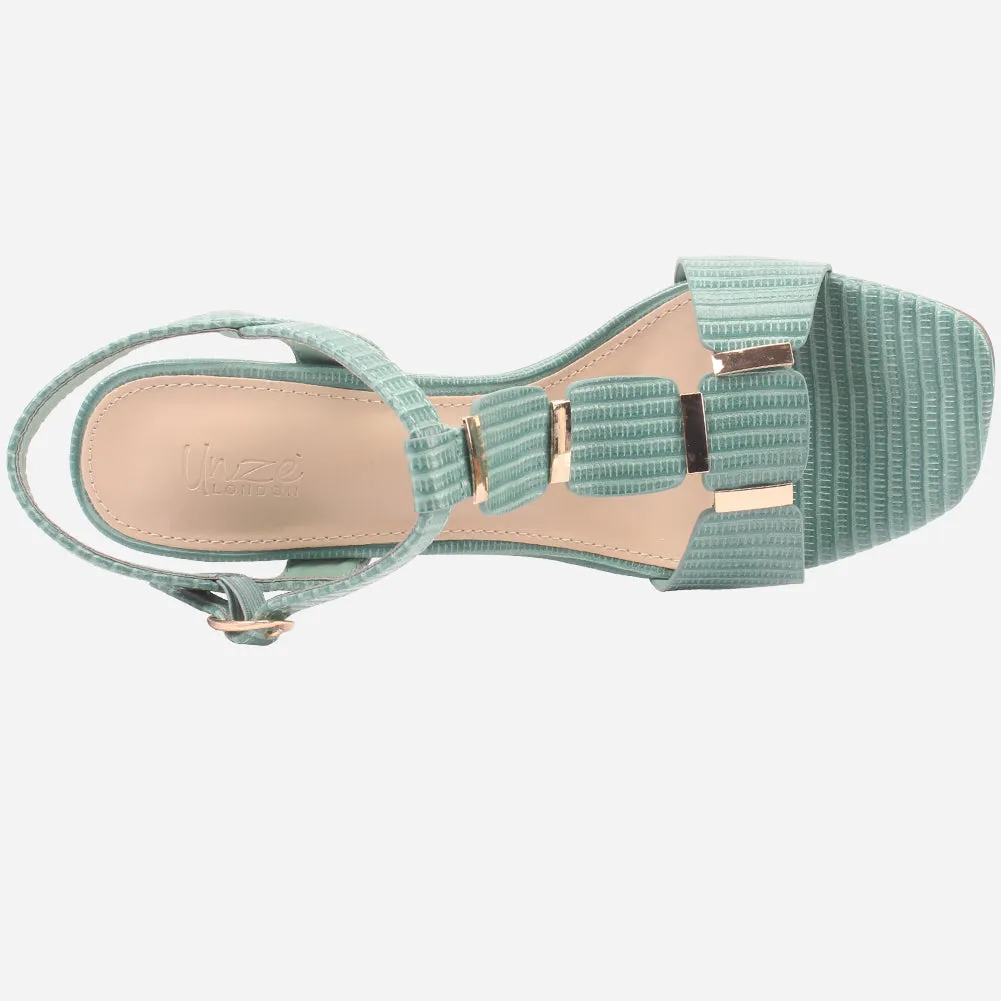 Womens "DIOAR" T-Bar Heeled Party Sandals