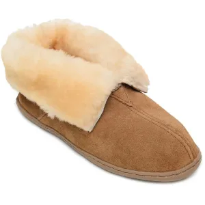 Womens Sheepskin Ankle Moccasin Slippers