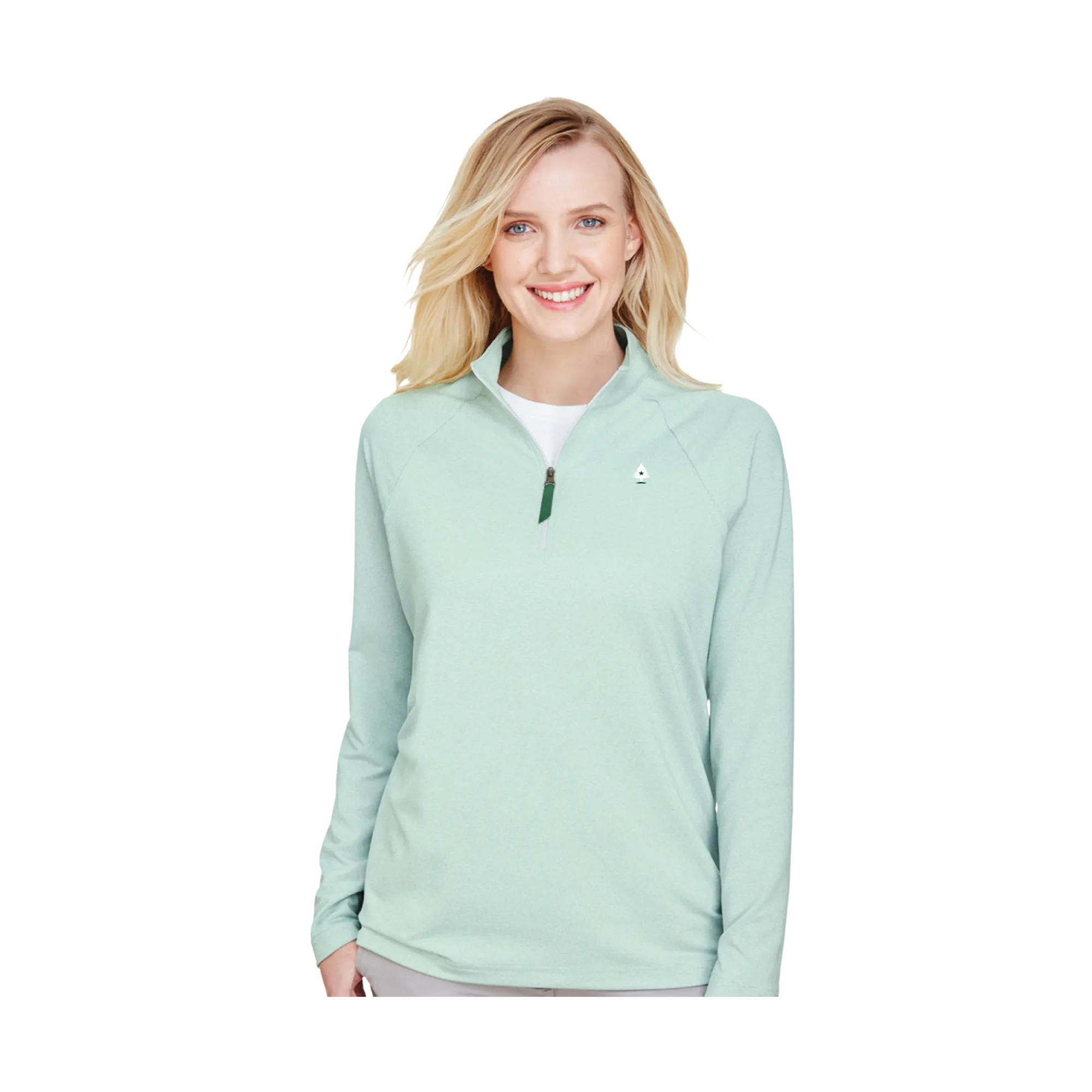 Women's UV Protection Micro-Stripe 1/4 Zip