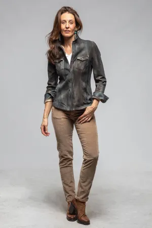 Yarrow Washed Suede Shirt In Charred Wood