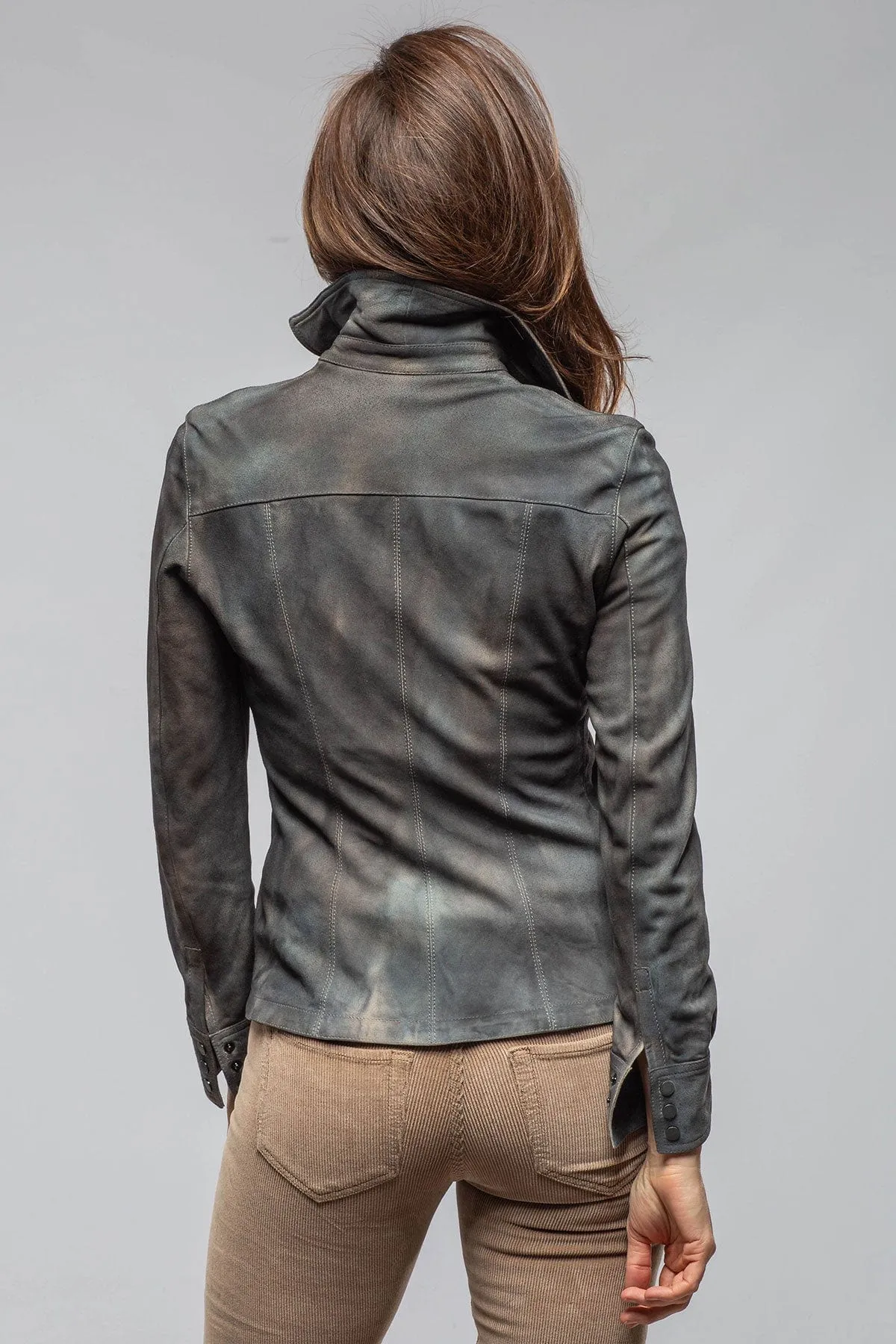 Yarrow Washed Suede Shirt In Charred Wood